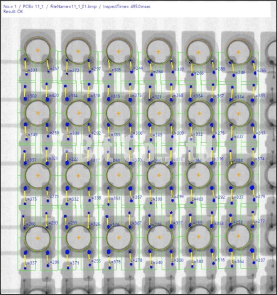 ICのワイヤーボンディングの自動検査