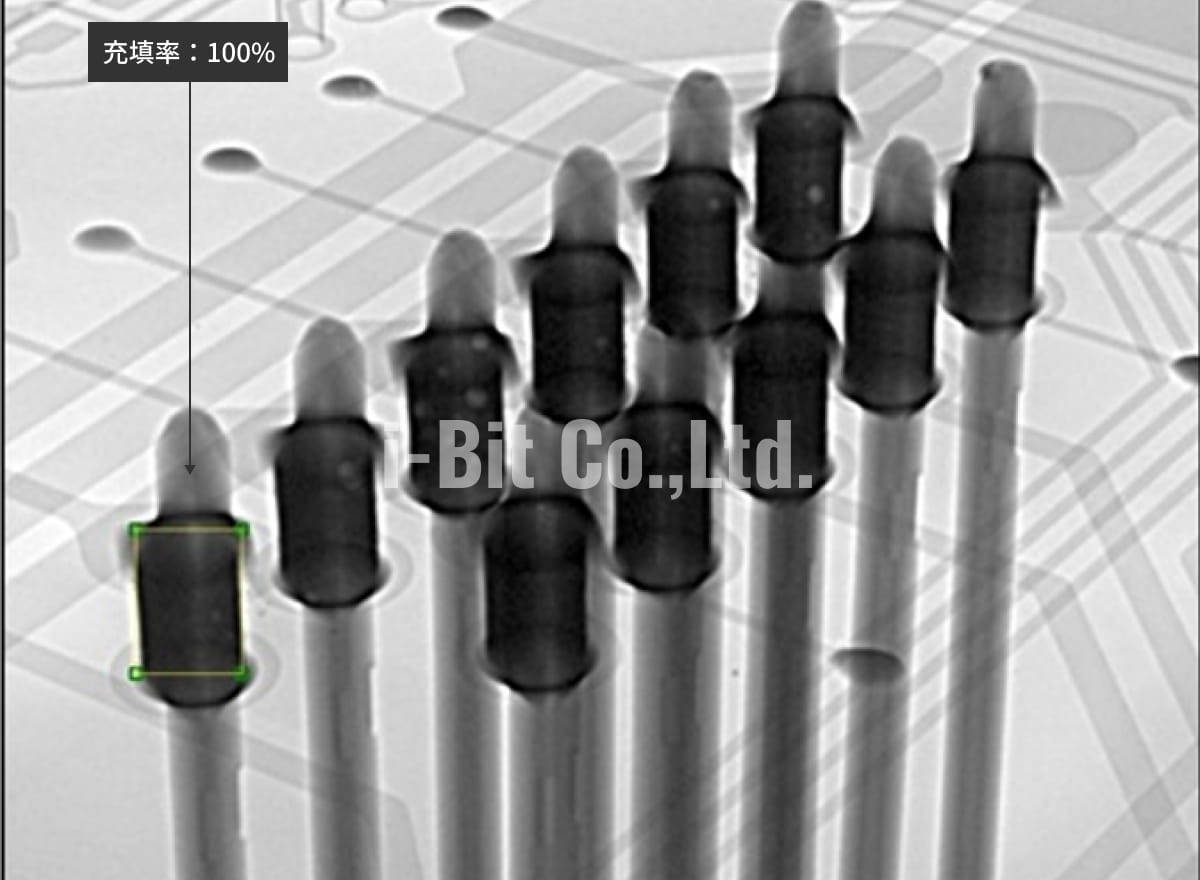 実装基板のスルーホールＸ線観察